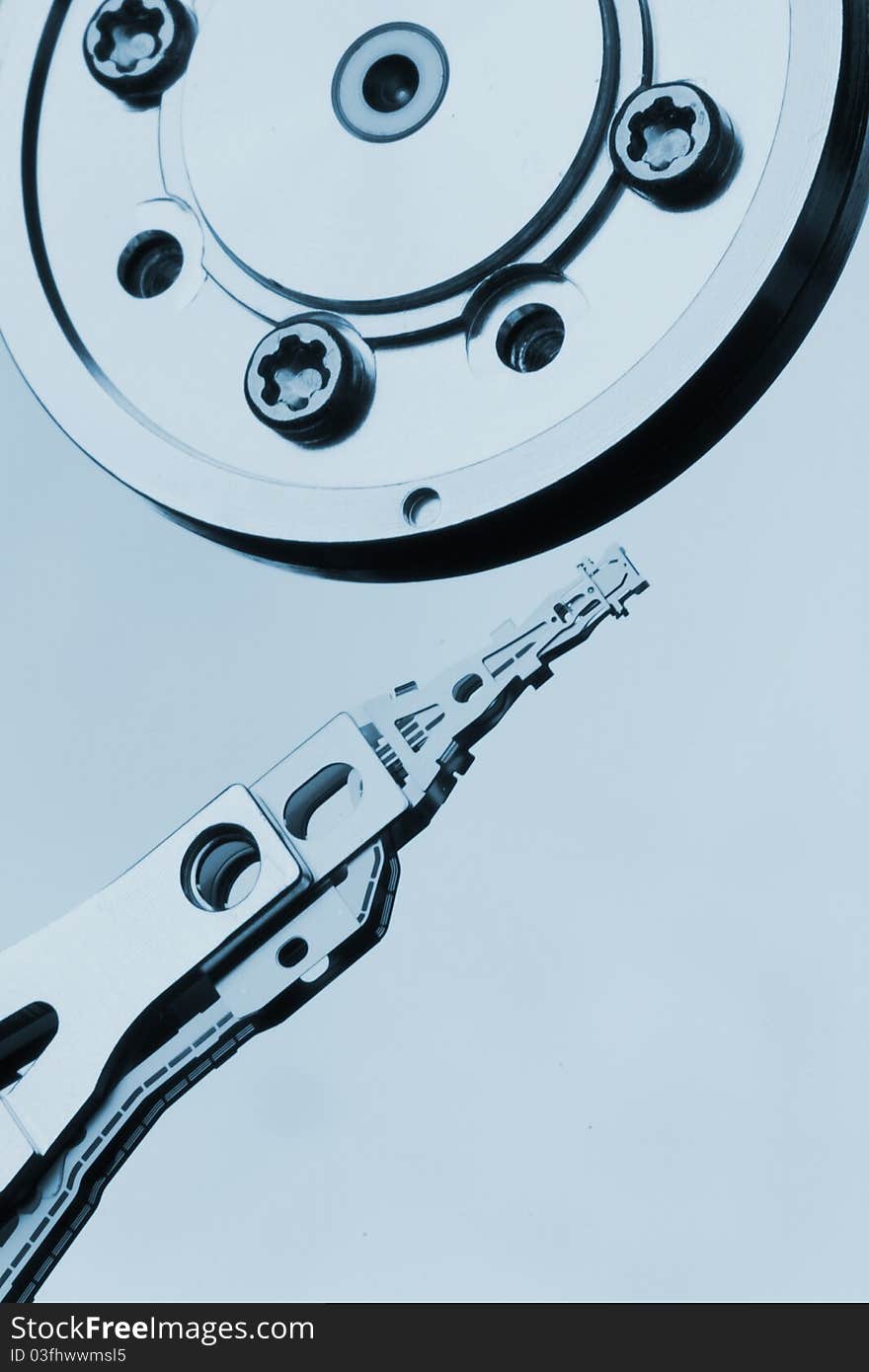 Close up of hard disk