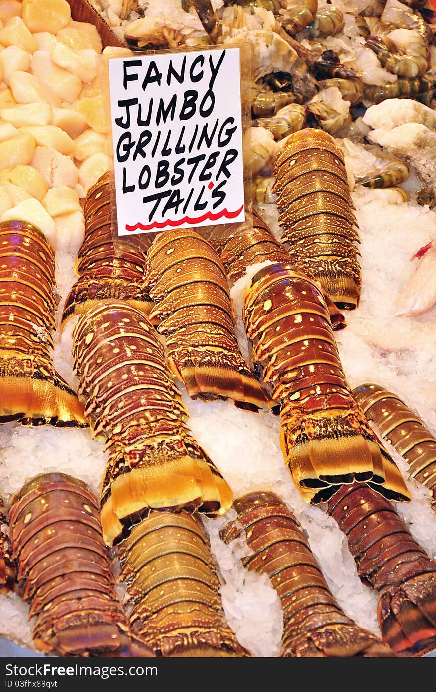 Fresh lobster tails