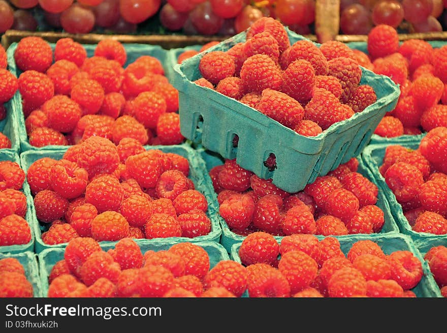 Fresh raspberries