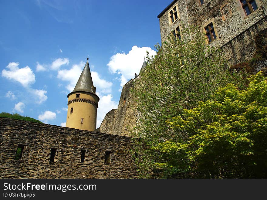 Beautiful Vianden castle in Luxembourg