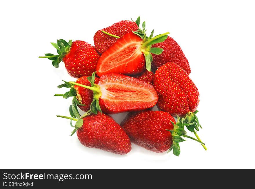 Appetizing strawberry, isolated on white