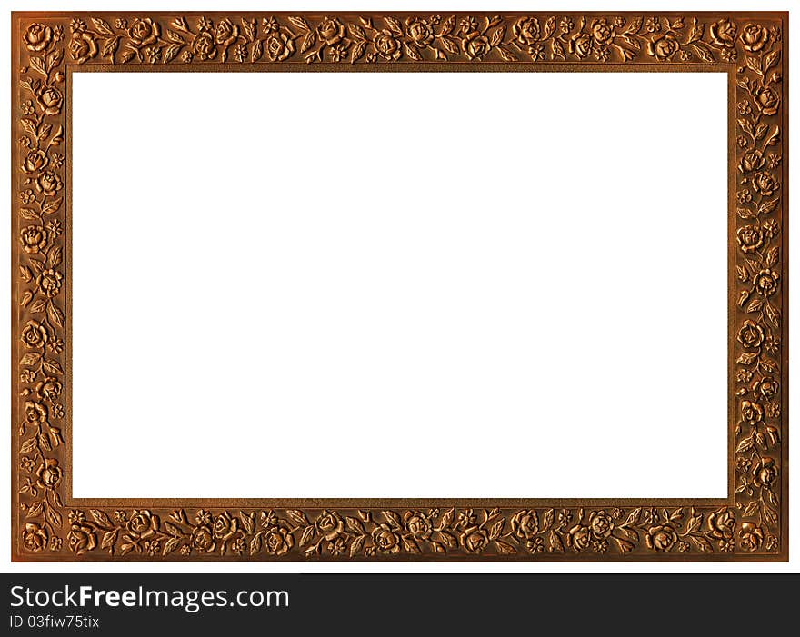 Decorative frame with floral ornament isolated on white background. Decorative frame with floral ornament isolated on white background.