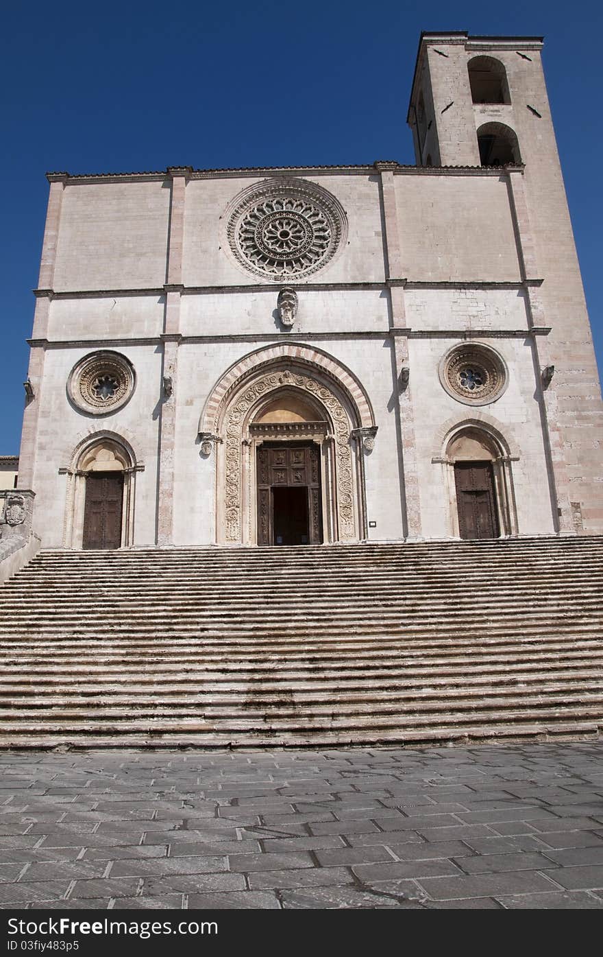 Facade of Duomo of Todi, Italy