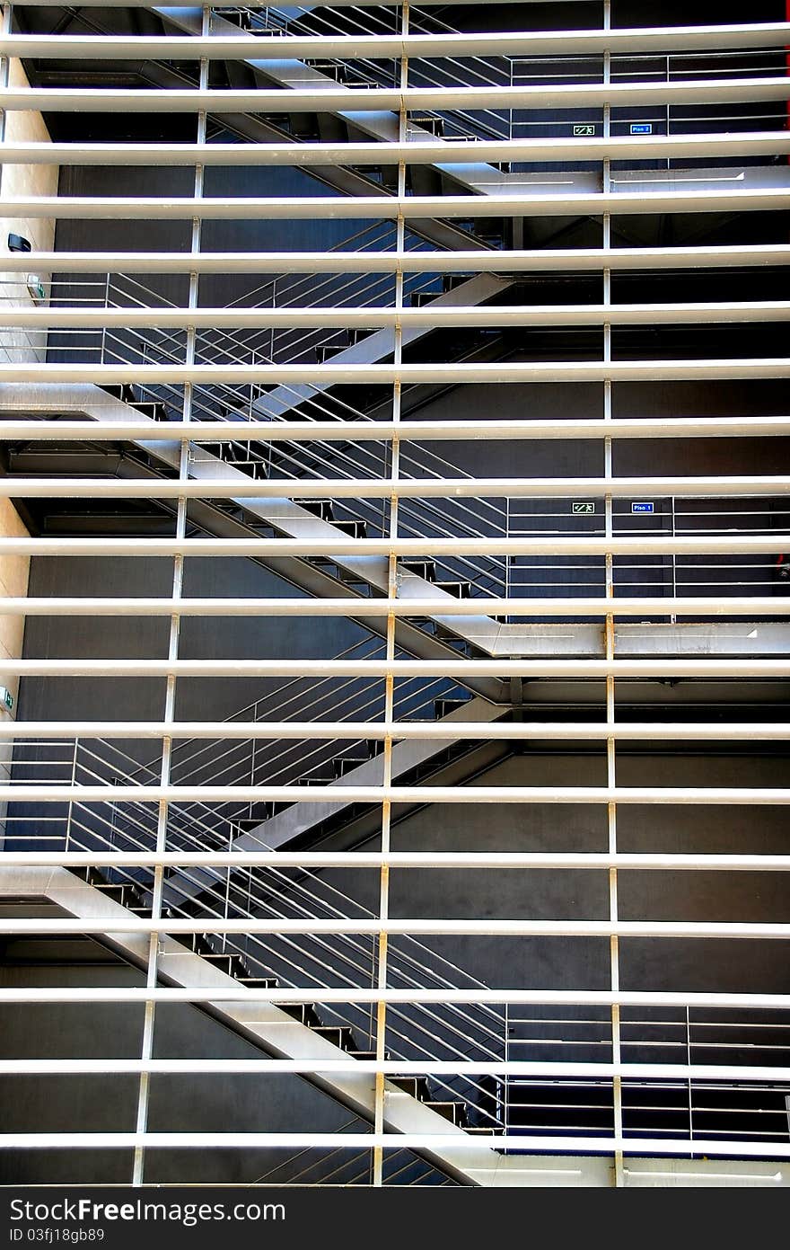 A Fire Escape on the side of a building