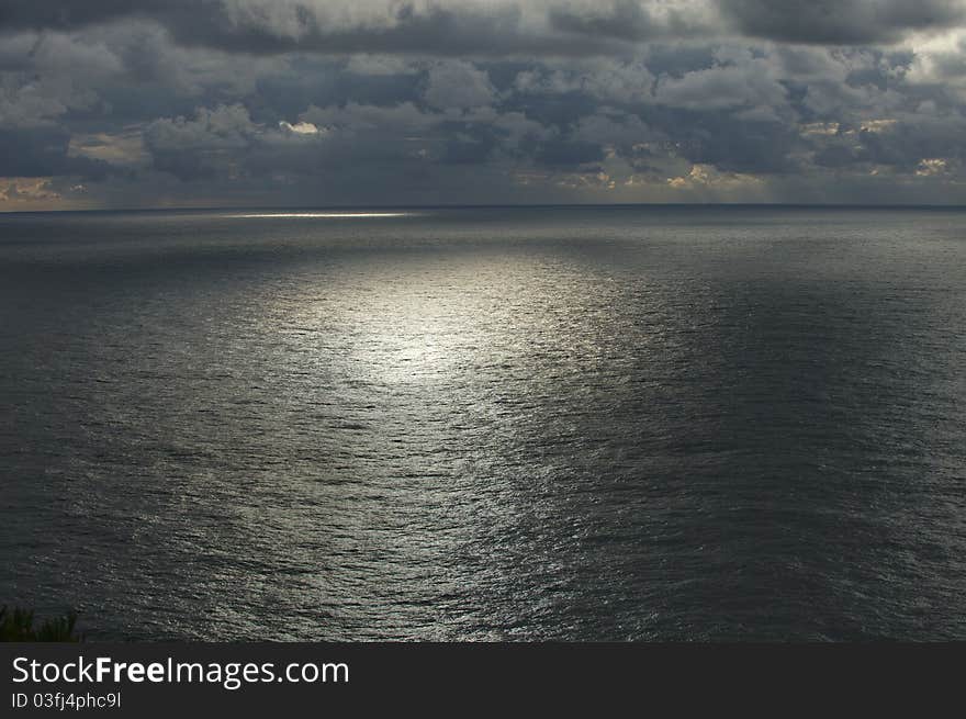 Sunset on the Atlantic ocean. Sunset on the Atlantic ocean