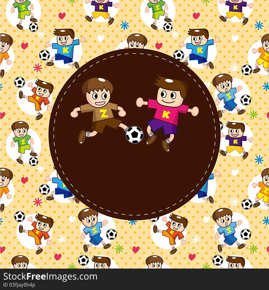 Cartoon soccer player card