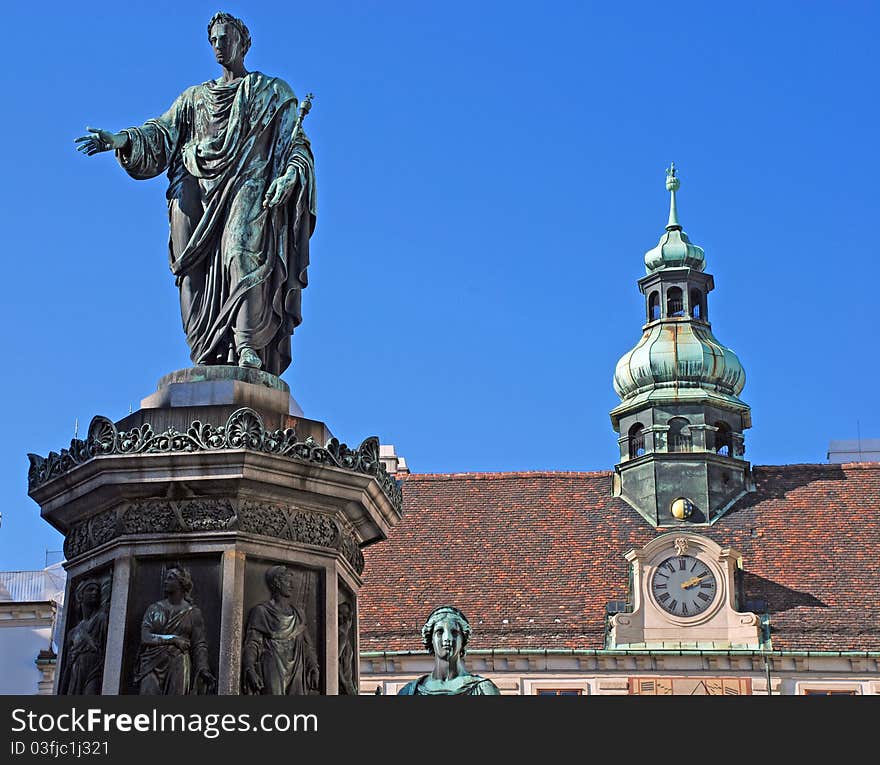 Monument with Emperor Franz I, Vienna, Hofburg