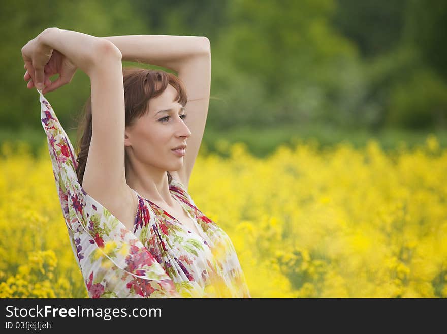 Woman in field