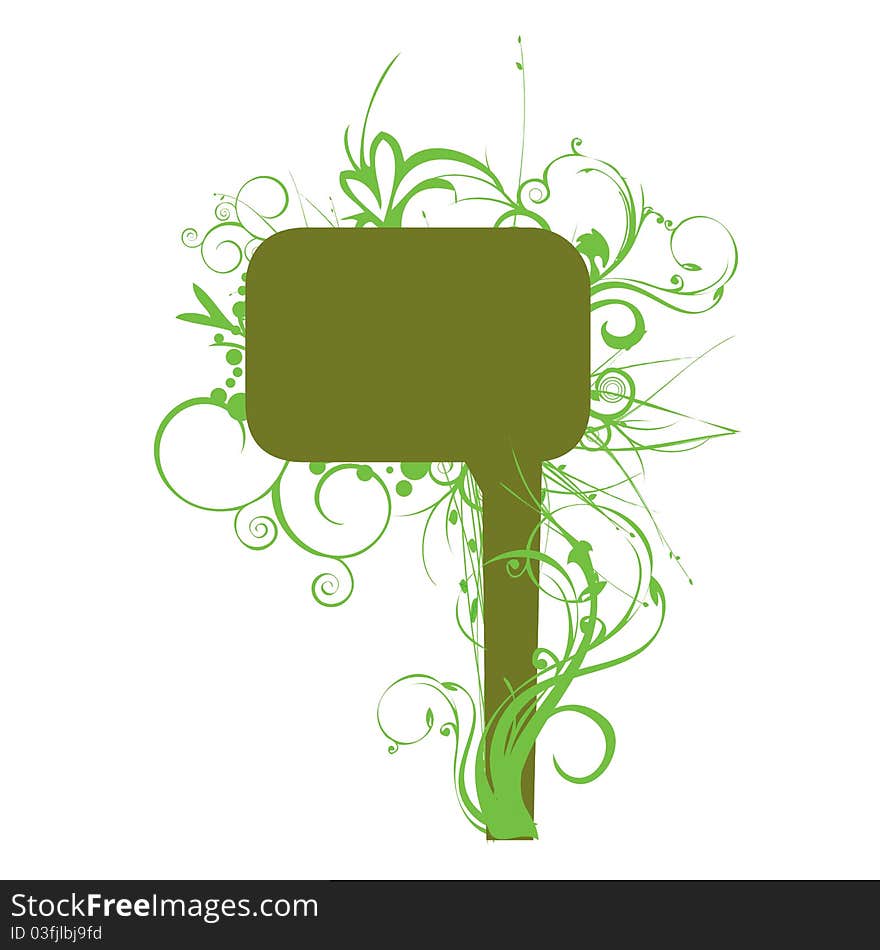 Illustration of abstract floral background