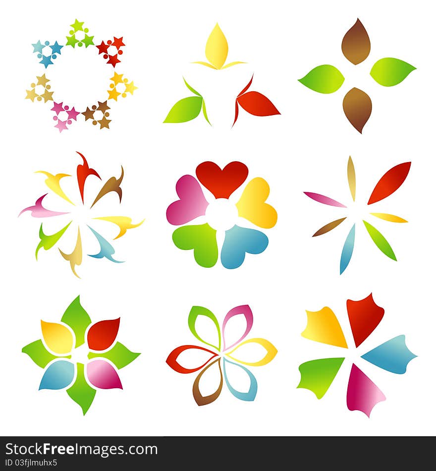 Illustration of abstract floral background