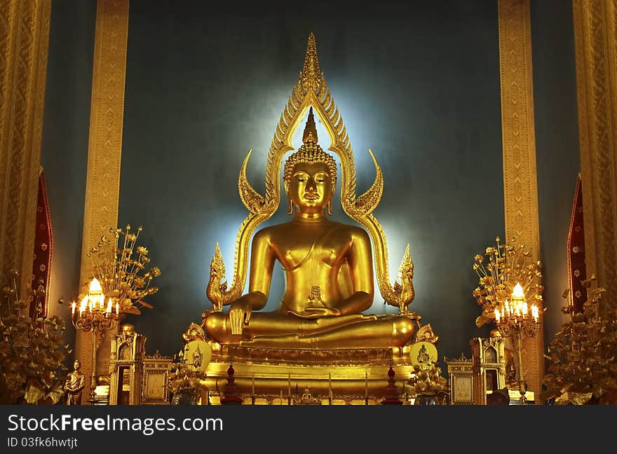 Buddha image of Wat Benchamabophit, Bangkok, Thailand