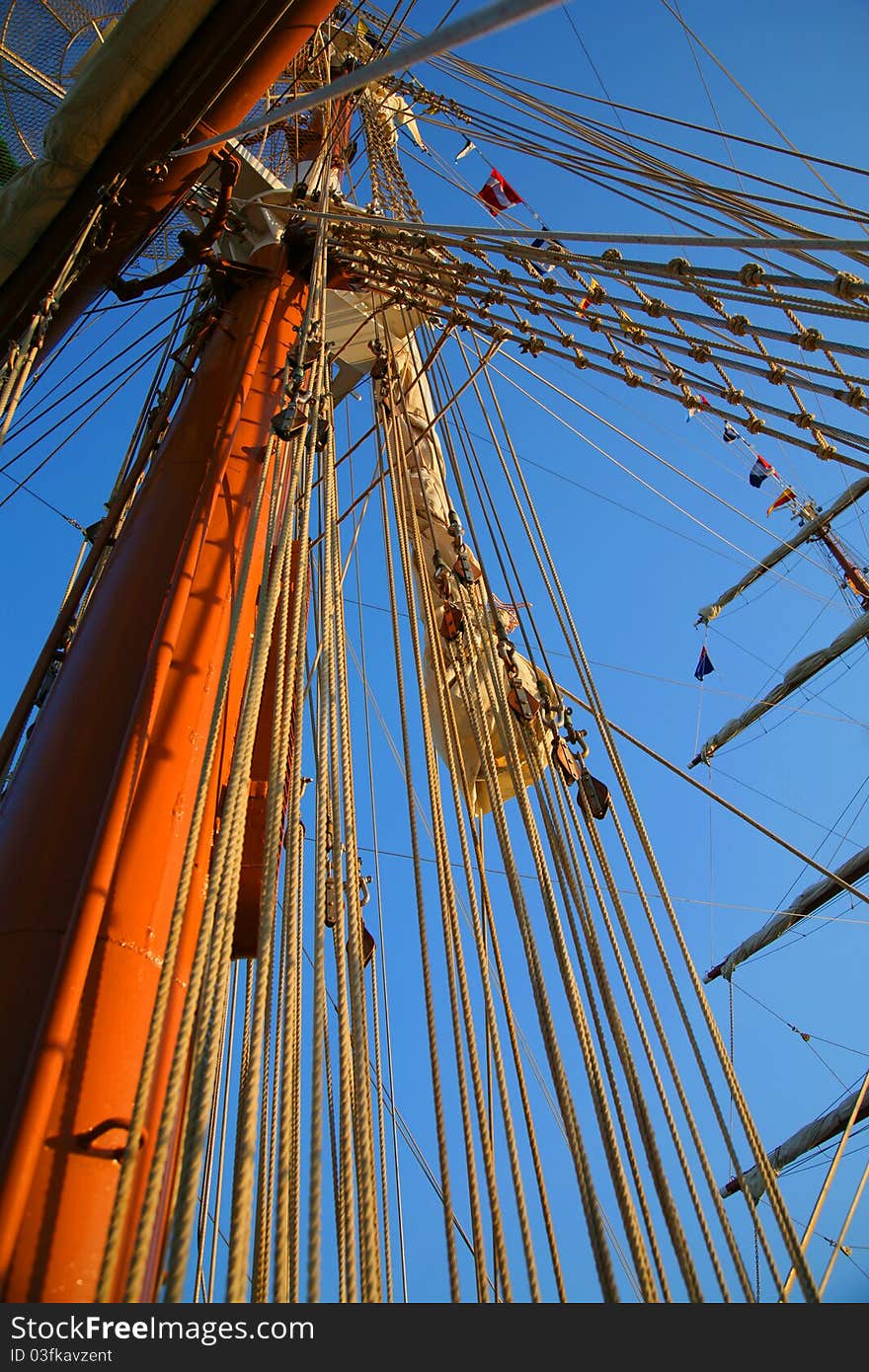 Masts and sky