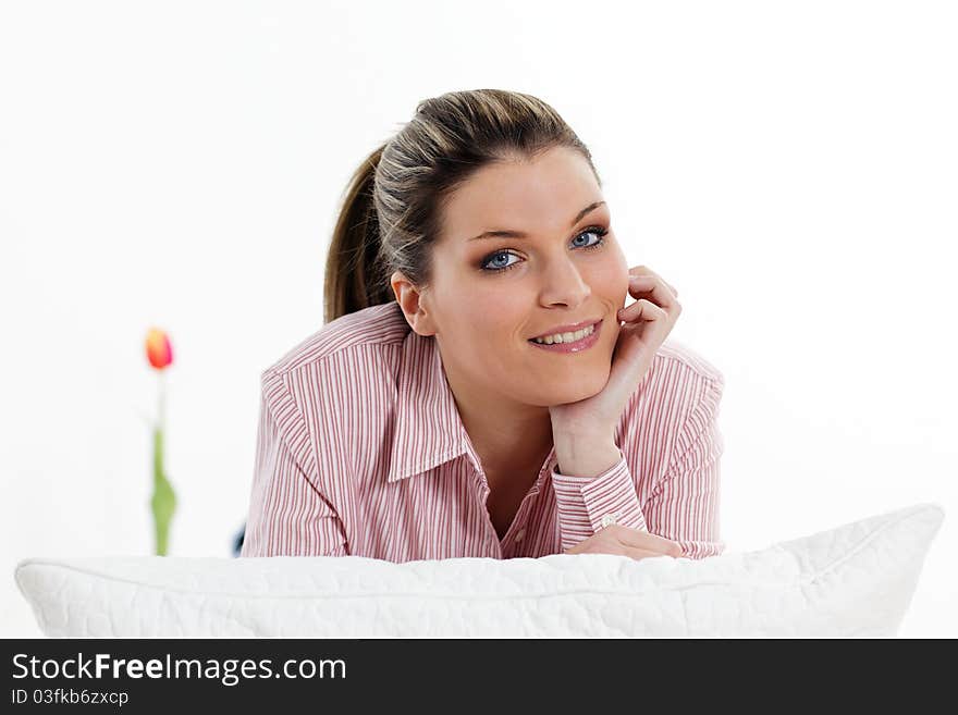 Portrait of beautiful young woman. Portrait of beautiful young woman