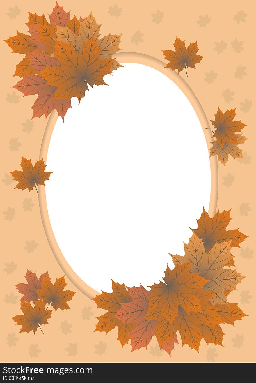 Foto Autumn Frame Of Maple Leaves