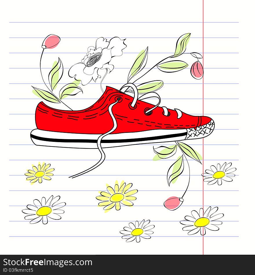 Decorative Illustration Of Shoe