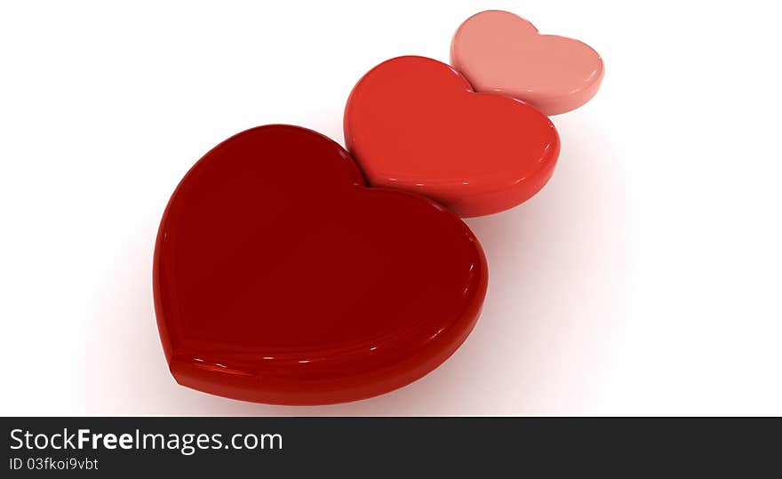 3 size of heart for couple. 3 size of heart for couple