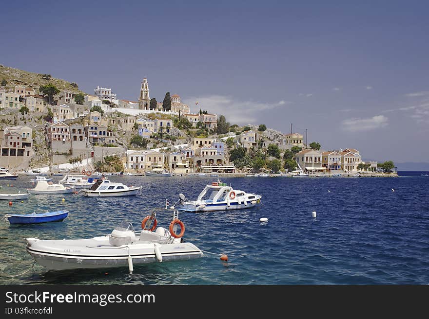 View of Symi harbor