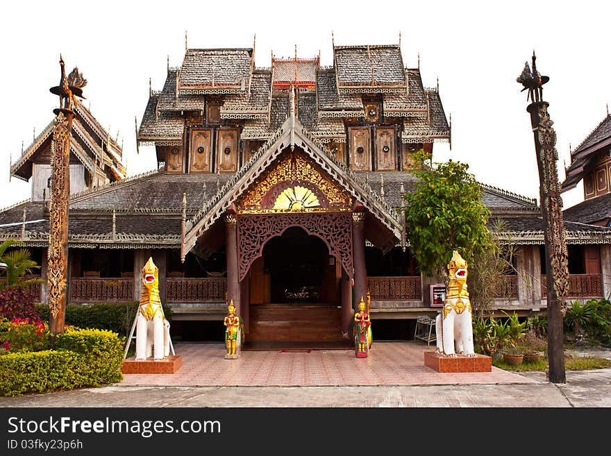 Wat wood of chingcom thailand