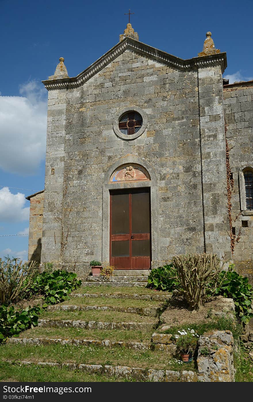 A romanesque country church in Tuscany. A romanesque country church in Tuscany