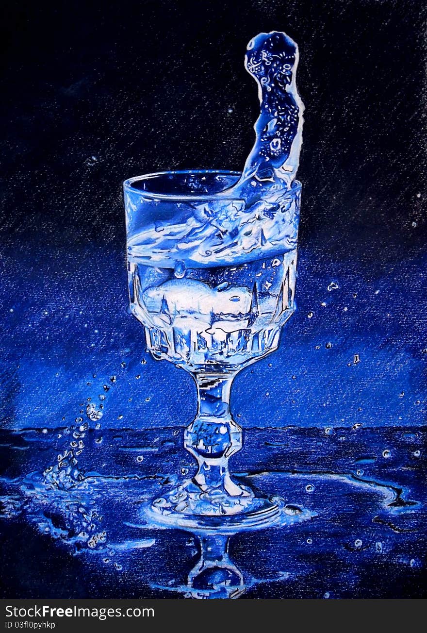 Water Glass Drawing