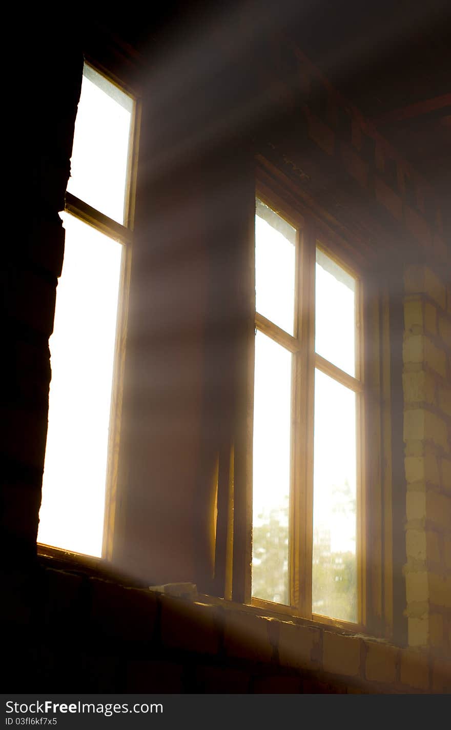 Beams from a window at the morning. Beams from a window at the morning