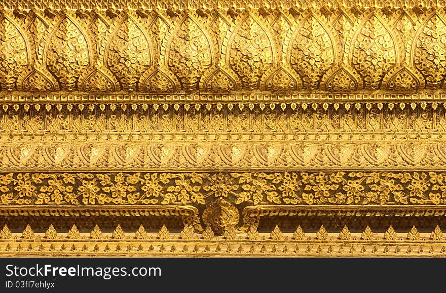 Detail traditional Thai style in Wat Pho,Bangkok, Thailand