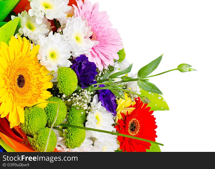 Beautiful bouquet on a white background