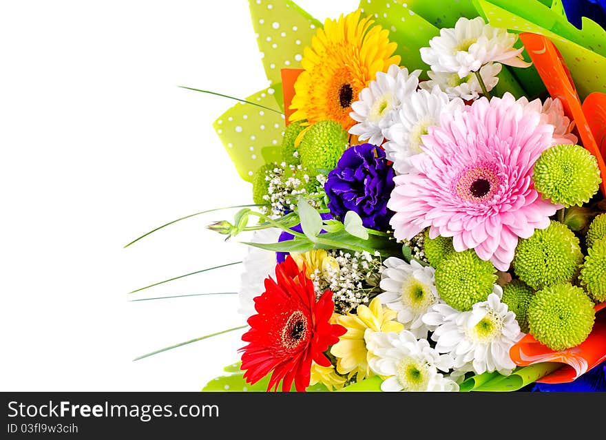 Beautiful bouquet on a white background