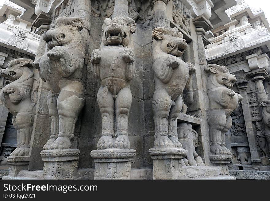 An ancient hindu temple in kancheepuram india. An ancient hindu temple in kancheepuram india