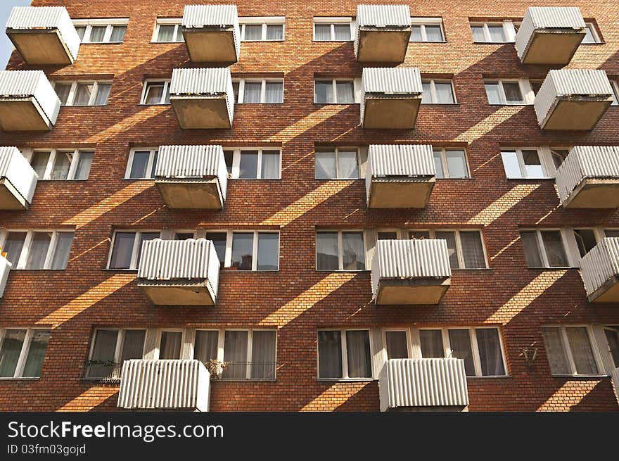 White balconies