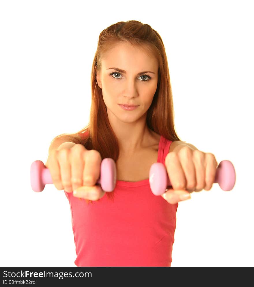 Beautiful young woman working out. Beautiful young woman working out