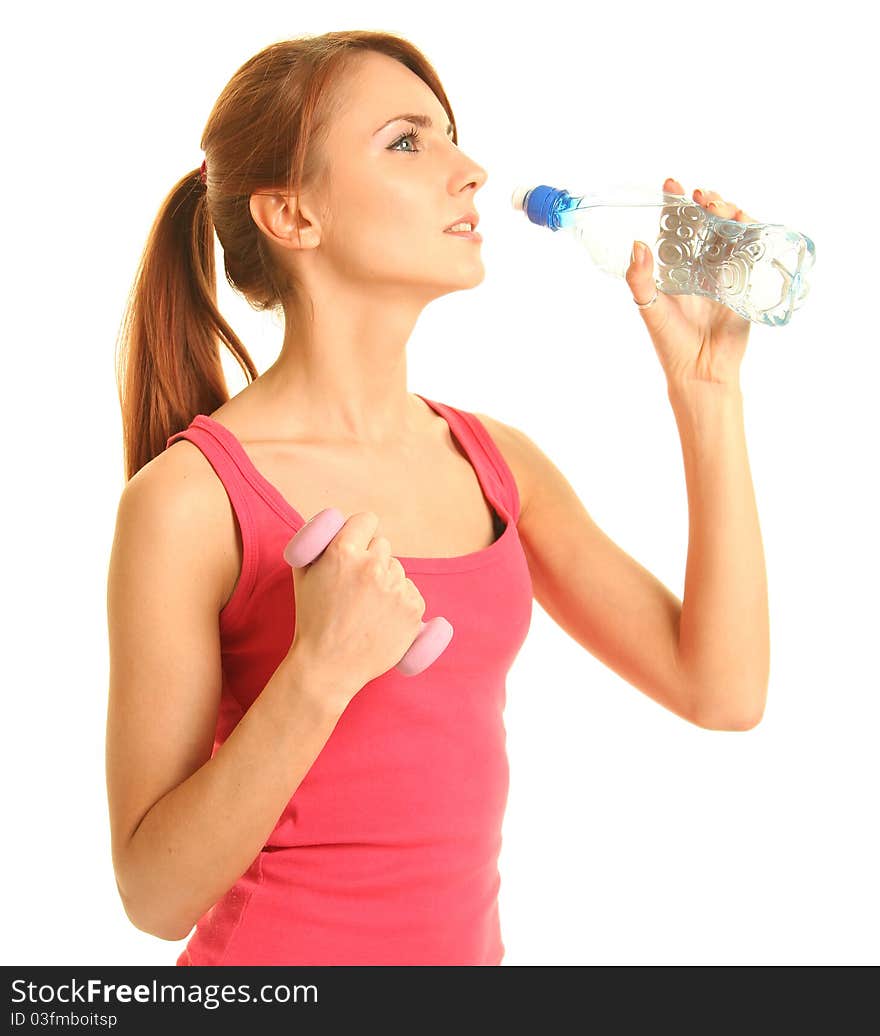 Beautiful young woman working out. Beautiful young woman working out