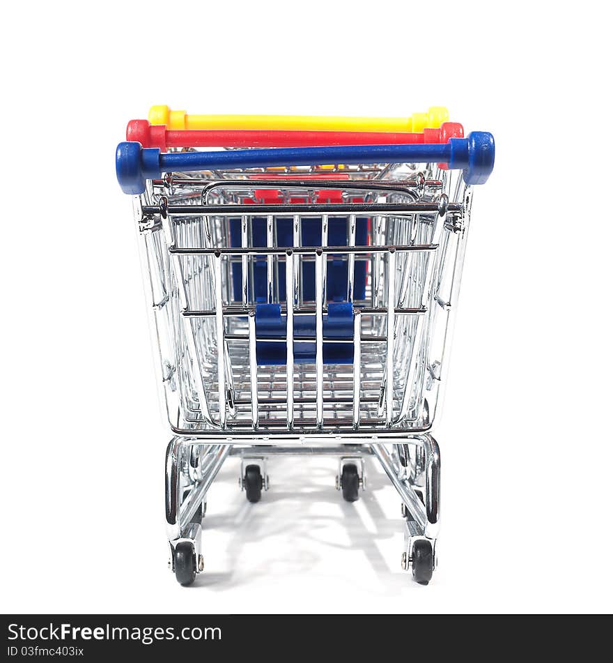 Isolated shopping trolley