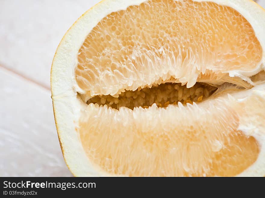 Sliced ​​grapefruit