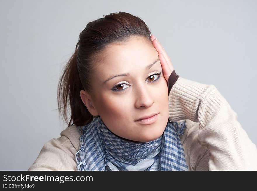 Portrait of a beautiful woman smiling