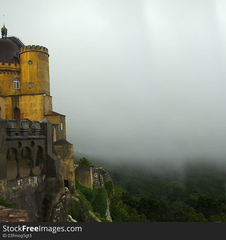 Tower on the rock wall