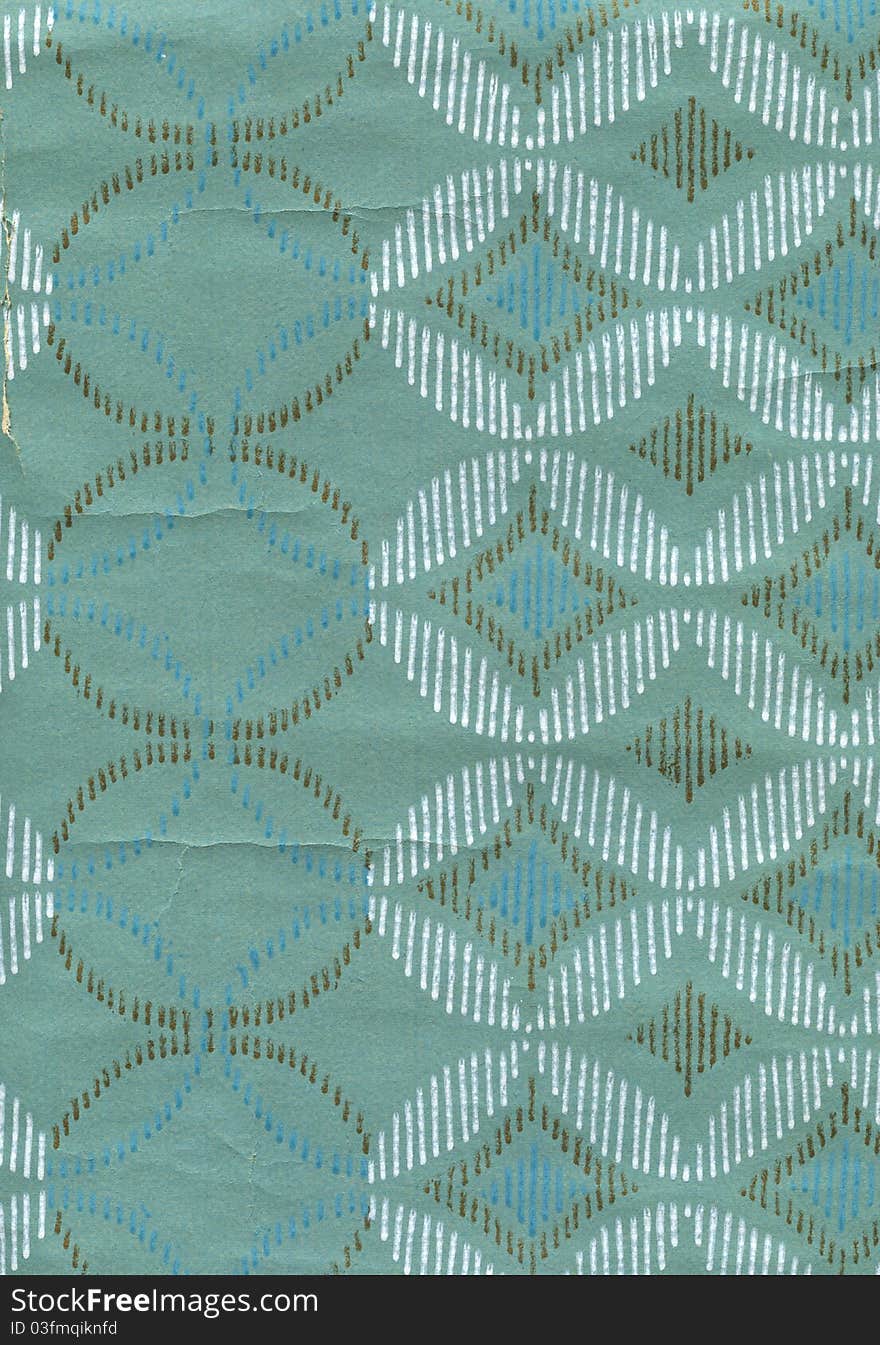 Vintage wallpaper with geometric patterns