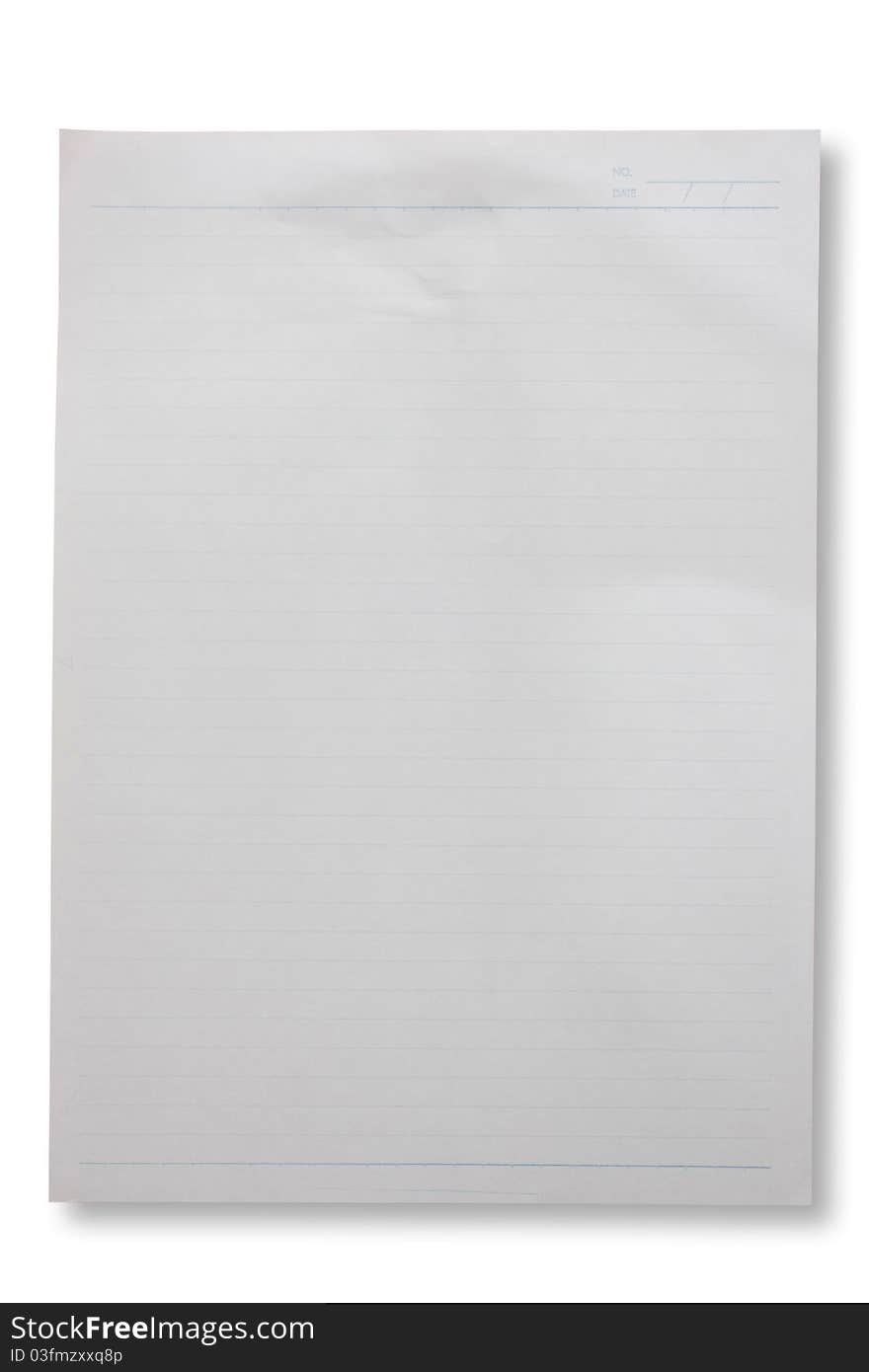 A Blank page white paper