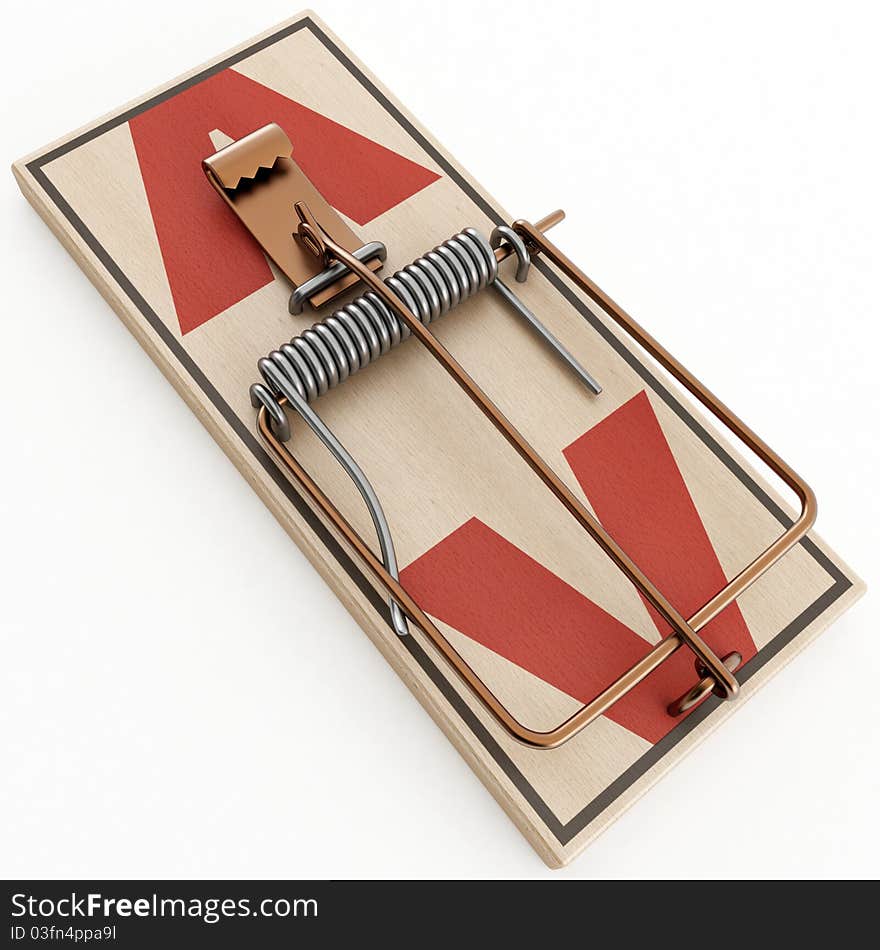 3d Rendering of a Mousetrap