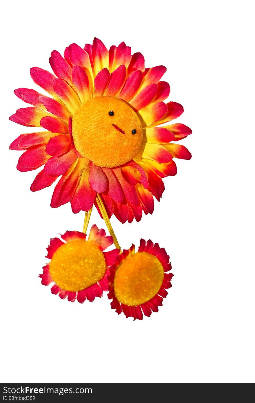 Isolated Toy Of Smiling Sunflower