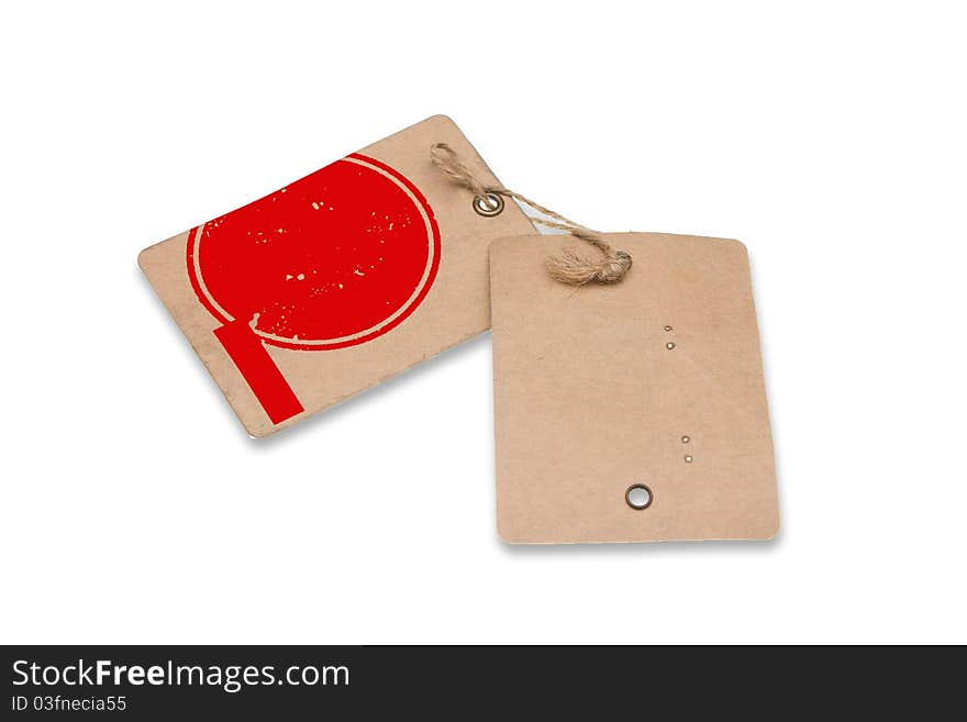 Blank tag for advertisement work