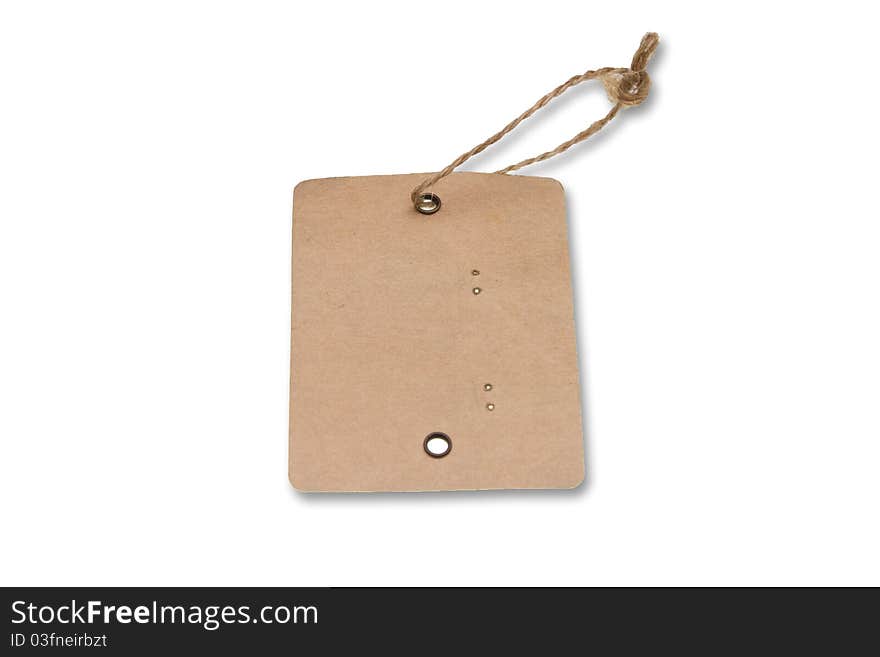 A blank tag use for advertise