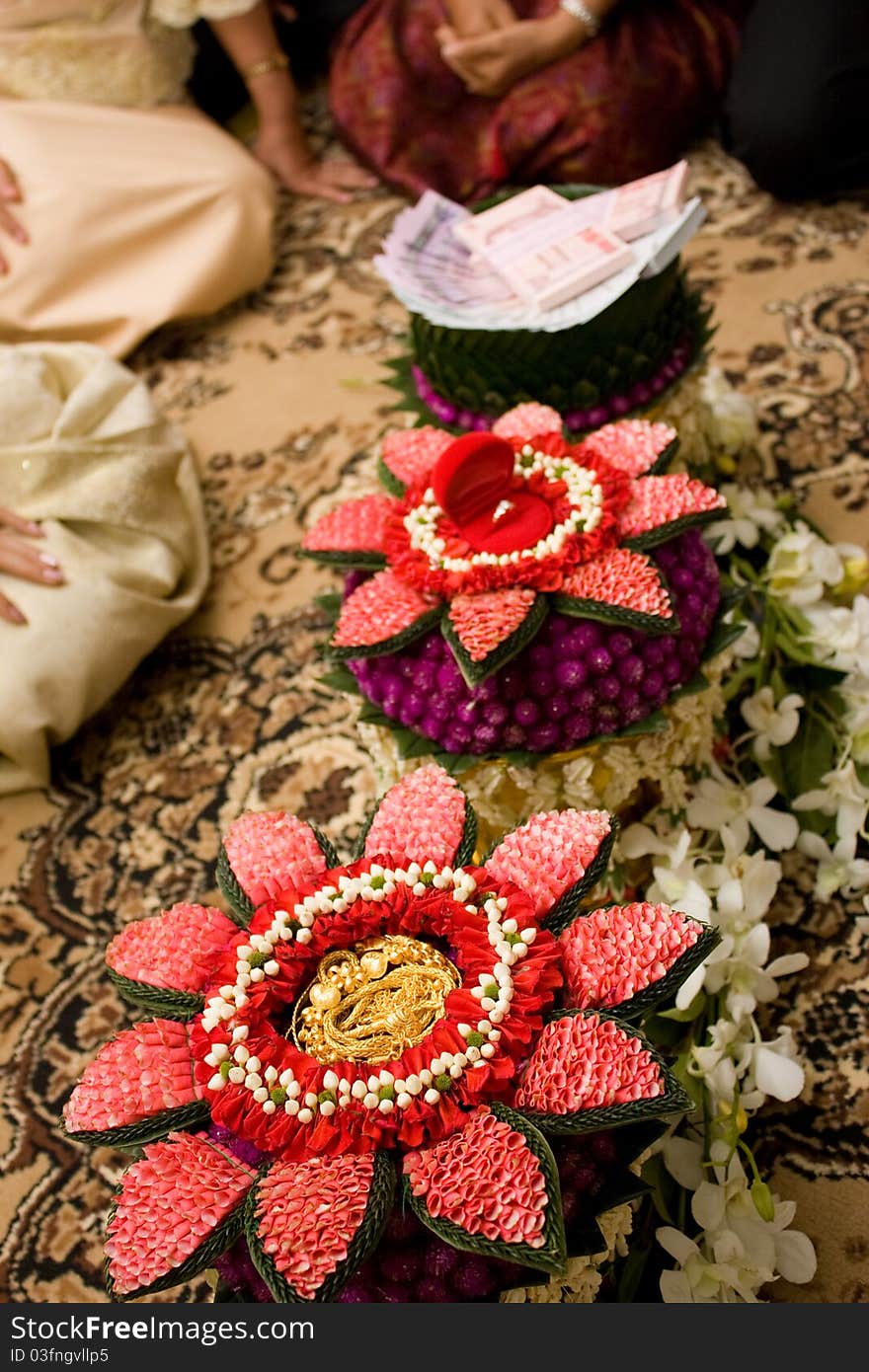 The wedding formality in Thailand. The wedding formality in Thailand