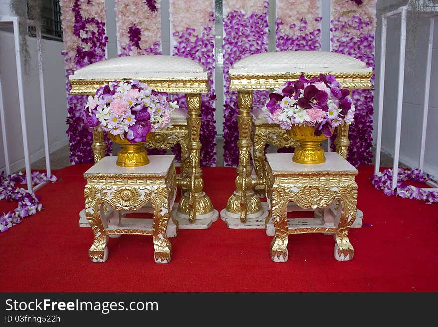 The wedding formality in Thailand. The wedding formality in Thailand