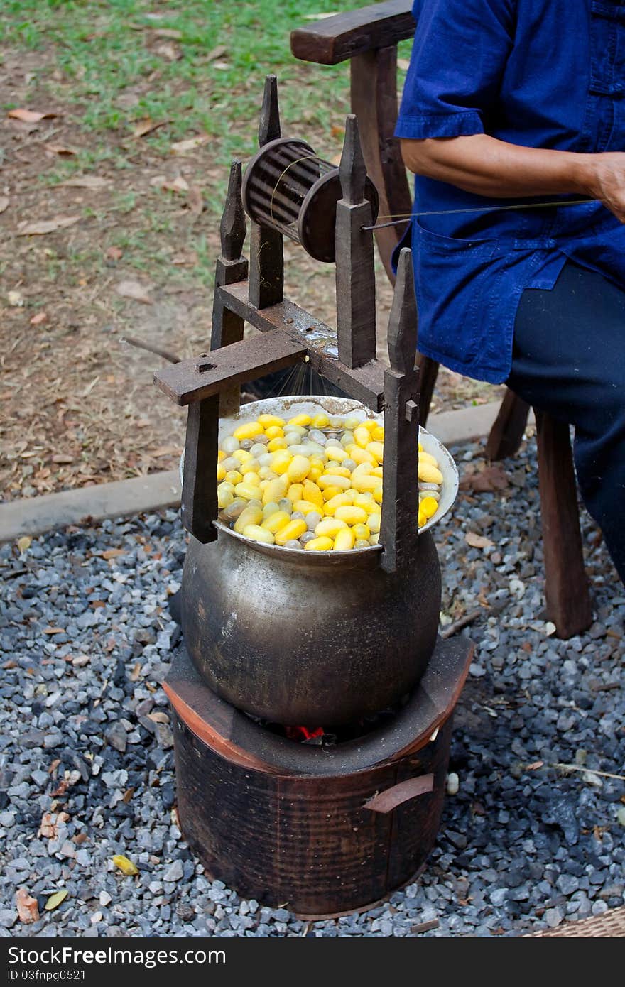 Pulling Out Silk Thread