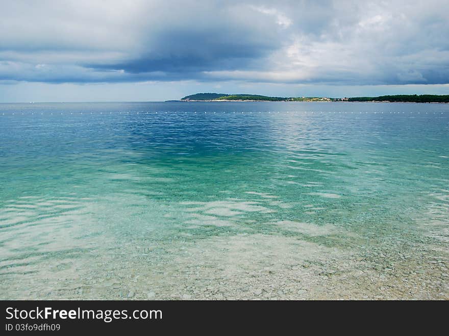 Croatia seascape in blue and green