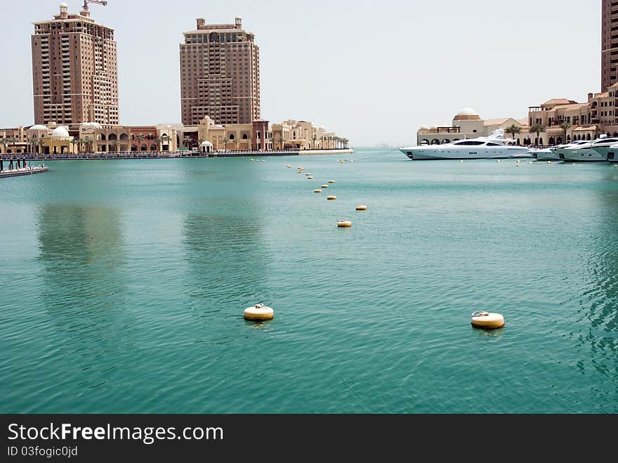 Calm waters in a marina