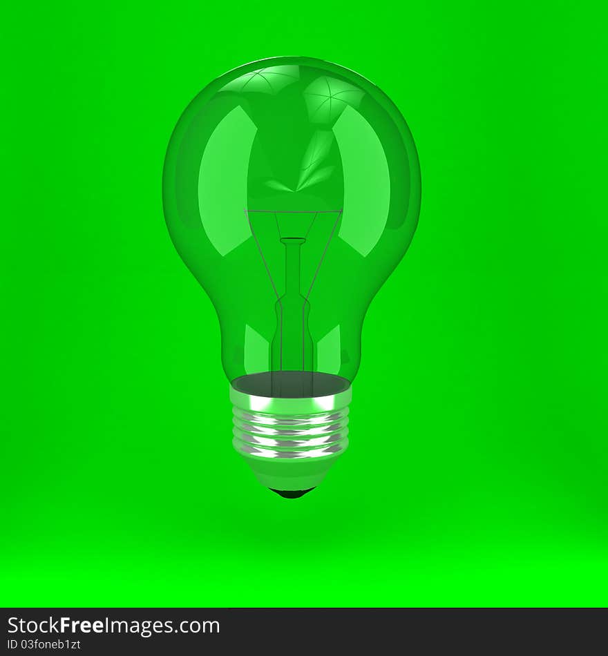 Bulb over background. 3d computer generated image