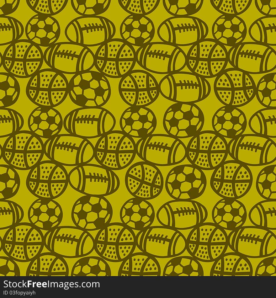 Variouse  balls doodle seamless  background. Variouse  balls doodle seamless  background.