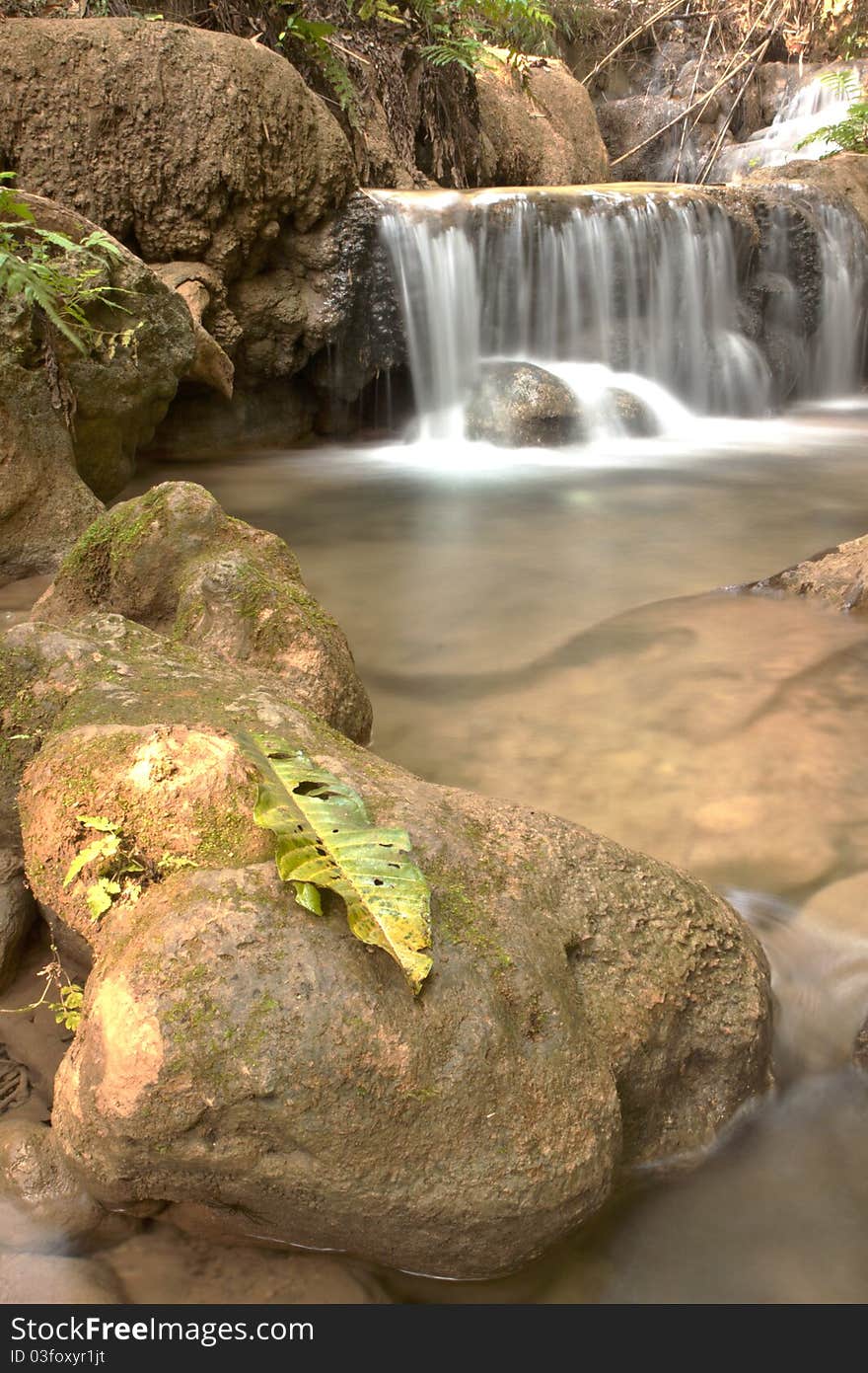 Small waterfall in the forest